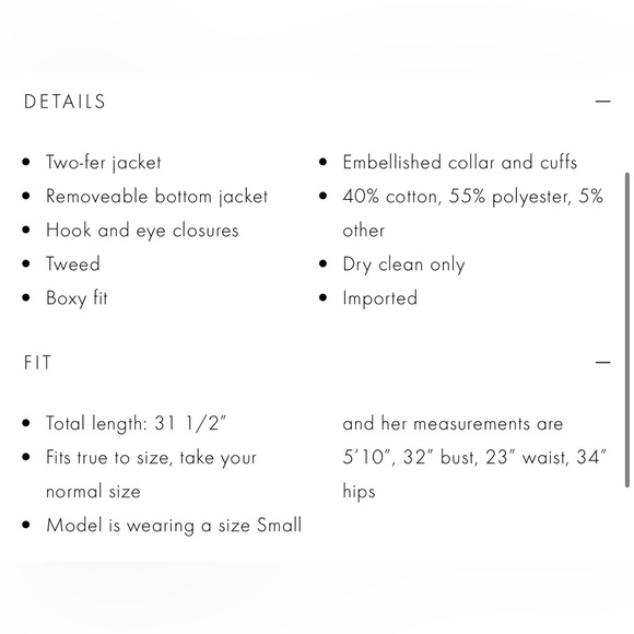 Alice and Olivia “DEON TWO-FER TWEED JACKET” - Picture 8 of 8